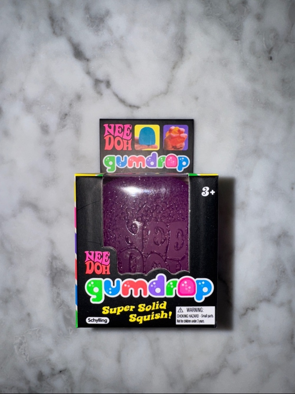 NWT Nee Doh Viral Gumdrop Super Solid Squish - Purple
